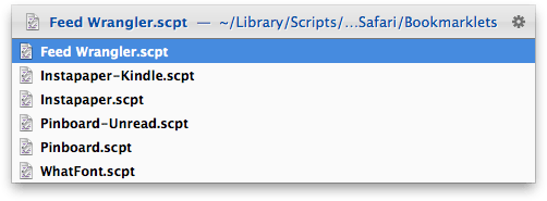 launchbar where are scripts